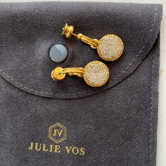 Fleur-de-Lis Hoop & Charm Earring - Picture 4 of 5